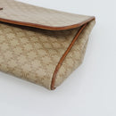 CELINE Macadam Clutch Bag PVC Beige Gold Auth 194369-7