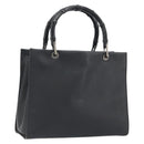 GUCCI Bamboo Tote Bag Leather 2way Black Silver 002 1016 Auth 194370-1