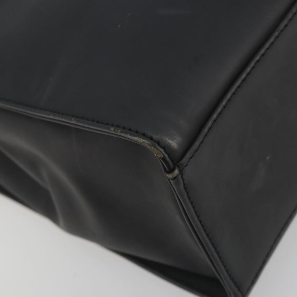 GUCCI Bamboo Tote Bag Leather 2way Black Silver 002 1016 Auth 194370