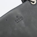 GUCCI Bamboo Tote Bag Leather 2way Black Silver 002 1016 Auth 194370-14