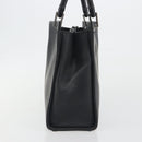 GUCCI Bamboo Tote Bag Leather 2way Black Silver 002 1016 Auth 194370-4