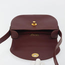 CARTIER Must Line Shoulder Bag Leather Bordeaux Gold Auth 194371A-15