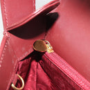 CARTIER Must Line Shoulder Bag Leather Bordeaux Gold Auth 194371A-20