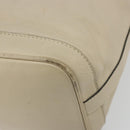 CELINE Shoulder Bag Leather Beige Gold Auth 194372-15