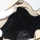 CELINE Shoulder Bag Leather Beige Gold Auth 194372-20
