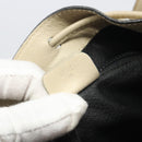 CELINE Shoulder Bag Leather Beige Gold Auth 194372-12