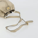 CELINE Shoulder Bag Leather Beige Gold Auth 194372-7