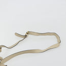 CELINE Shoulder Bag Leather Beige Gold Auth 194372-8