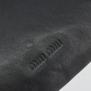 Miu Miu Shoulder Bag Leather Black Gold Auth 194374A-17