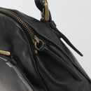 Miu Miu Shoulder Bag Leather Black Gold Auth 194374A-10