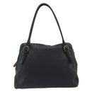 Miu Miu Shoulder Bag Leather Black Gold Auth 194374A-2