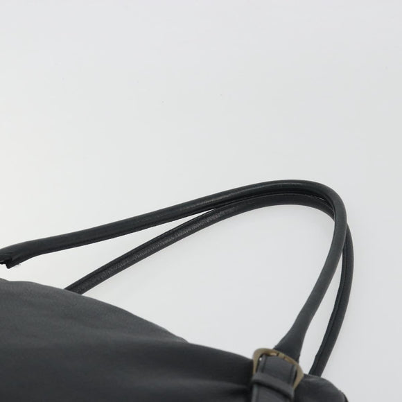 Miu Miu Shoulder Bag Leather Black Gold Auth 194374A