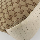 GUCCI GG Canvas Tote Bag Beige Silver 153238 Auth 194375A-14