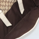 GUCCI GG Canvas Tote Bag Beige Silver 153238 Auth 194375A-11