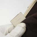 GUCCI GG Canvas Tote Bag Beige Silver 153238 Auth 194375A-12