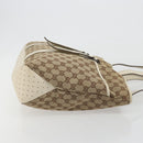GUCCI GG Canvas Tote Bag Beige Silver 153238 Auth 194375A-3
