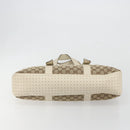 GUCCI GG Canvas Tote Bag Beige Silver 153238 Auth 194375A-5