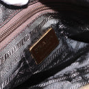 PRADA Hand Bag Suede Beige Gold Auth 194377A-20