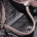 PRADA Hand Bag Suede Beige Gold Auth 194377A-24