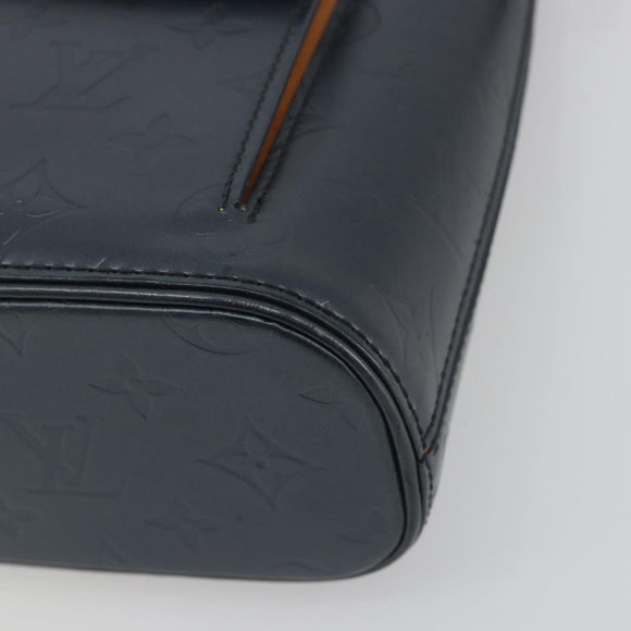 LOUIS VUITTON Monogram Mat Alston Shoulder Bag Navy M55125 LV Auth 194378