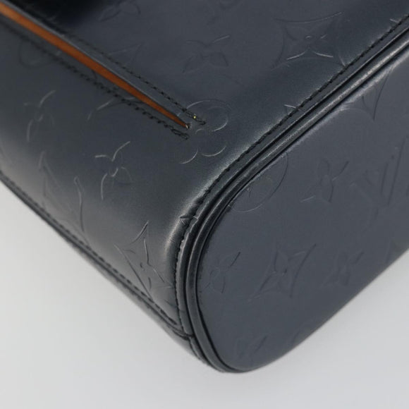 LOUIS VUITTON Monogram Mat Alston Shoulder Bag Navy M55125 LV Auth 194378