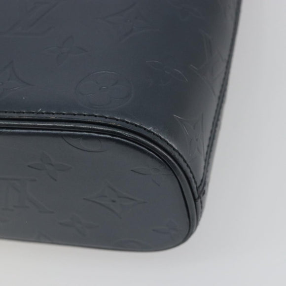 LOUIS VUITTON Monogram Mat Alston Shoulder Bag Navy M55125 LV Auth 194378