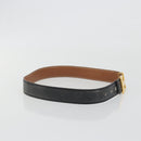 HERMES Constance H Belt Leather 31.9"" Black Gold Auth 194379-4