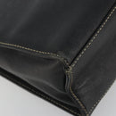 Burberrys Hand Bag Leather Black Gold Auth 194380-14