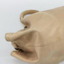 LOEWE Nappa Aire Anagram Hand Bag Leather Gold Auth 194382-14