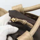 LOEWE Nappa Aire Anagram Hand Bag Leather Gold Auth 194382-10