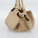 LOEWE Nappa Aire Anagram Hand Bag Leather Gold Auth 194382-3