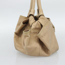 LOEWE Nappa Aire Anagram Hand Bag Leather Gold Auth 194382-4