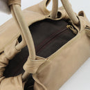 LOEWE Nappa Aire Anagram Hand Bag Leather Gold Auth 194382-6