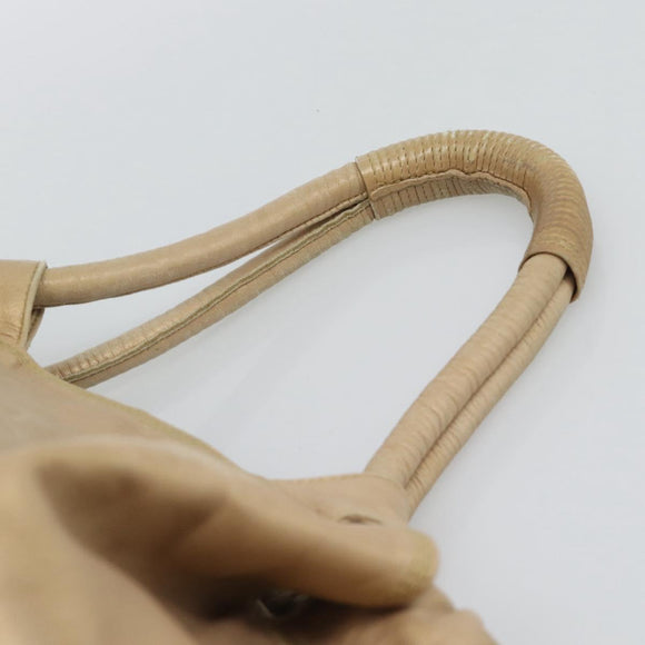 LOEWE Nappa Aire Anagram Hand Bag Leather Gold Auth 194382