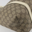 GUCCI GG Supreme Tote Bag PVC Beige Gold 197953 Auth 194383-16
