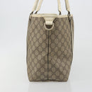 GUCCI GG Supreme Tote Bag PVC Beige Gold 197953 Auth 194383-4