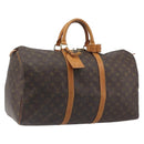 LOUIS VUITTON Monogram Keepall 50 Boston Bag M41426 LV Auth 194386A-1