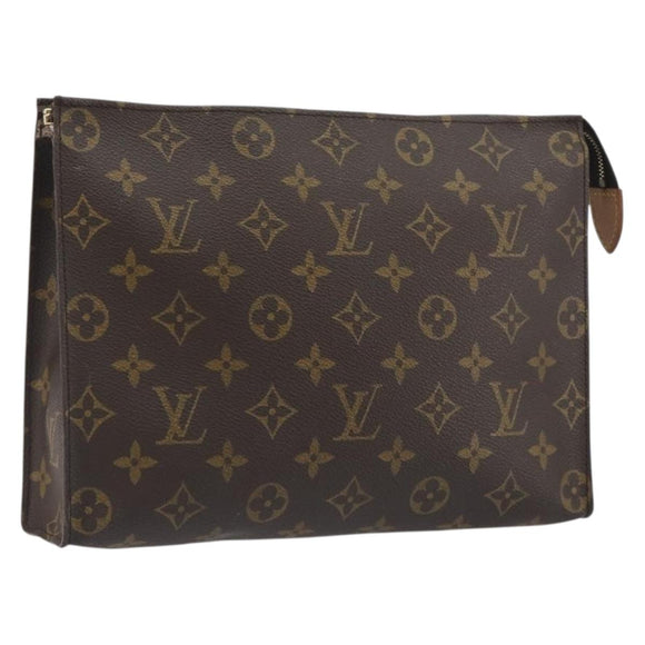 LOUIS VUITTON Monogram Poche Toilette 26 Pouch M47542 LV Auth 194388
