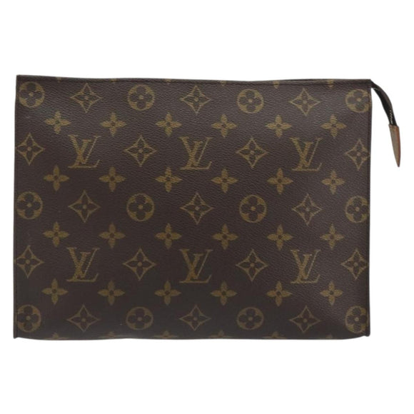 LOUIS VUITTON Monogram Poche Toilette 26 Pouch M47542 LV Auth 194388