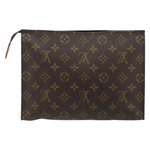 LOUIS VUITTON Monogram Poche Toilette 26 Pouch M47542 LV Auth 194388