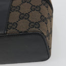 GUCCI GG Canvas Vanity Hand Bag Black Silver 039 1051 Auth 194389A-12