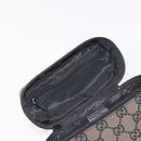 GUCCI GG Canvas Vanity Hand Bag Black Silver 039 1051 Auth 194389A-15