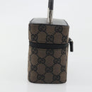 GUCCI GG Canvas Vanity Hand Bag Black Silver 039 1051 Auth 194389A-5
