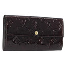 LOUIS VUITTON Monogram Vernis Portefeuille Sarah Long Wallet Rouge Favist M91521 LV Auth 194392A-1
