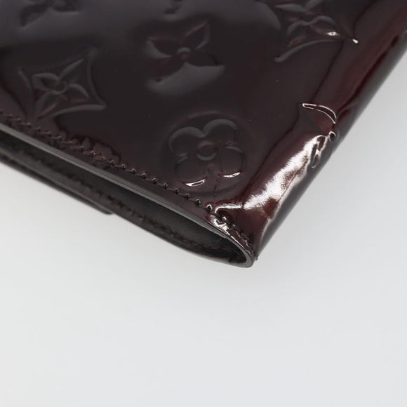 LOUIS VUITTON Monogram Vernis Portefeuille Sarah Long Wallet Rouge Favist M91521 LV Auth 194392A