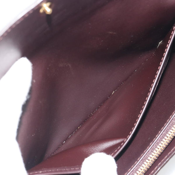 LOUIS VUITTON Monogram Vernis Portefeuille Sarah Long Wallet Rouge Favist M91521 LV Auth 194392A