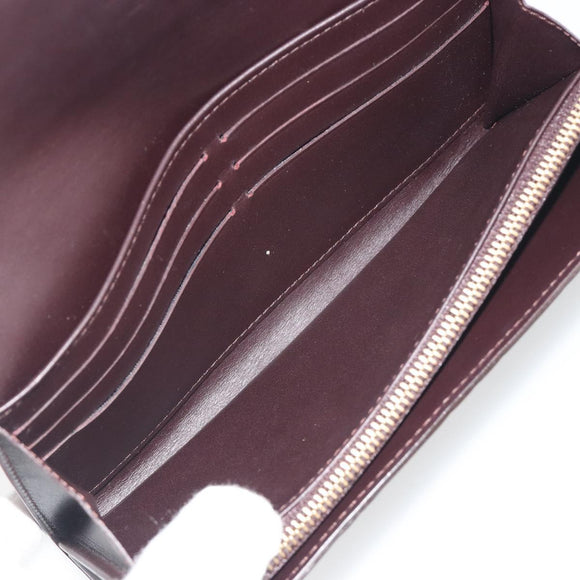 LOUIS VUITTON Monogram Vernis Portefeuille Sarah Long Wallet Rouge Favist M91521 LV Auth 194392A