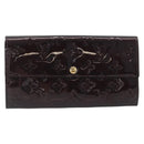 LOUIS VUITTON Monogram Vernis Portefeuille Sarah Long Wallet Rouge Favist M91521 LV Auth 194392A-13
