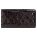 LOUIS VUITTON Monogram Vernis Portefeuille Sarah Long Wallet Rouge Favist M91521 LV Auth 194392A-2