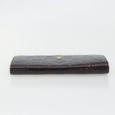 LOUIS VUITTON Monogram Vernis Portefeuille Sarah Long Wallet Rouge Favist M91521 LV Auth 194392A-5